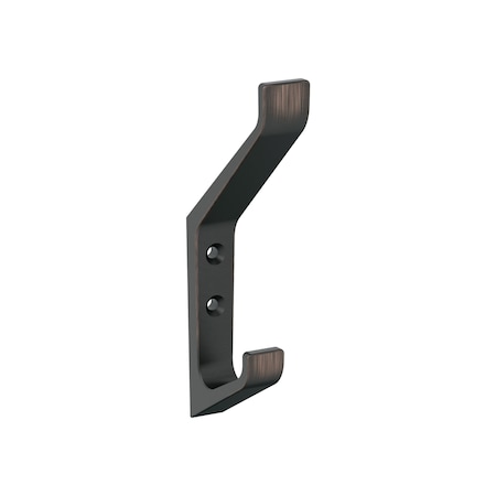 Amerock Emerge Contemporary Double Prong Oil Rubbed Bronze Wall Hook H37003ORB